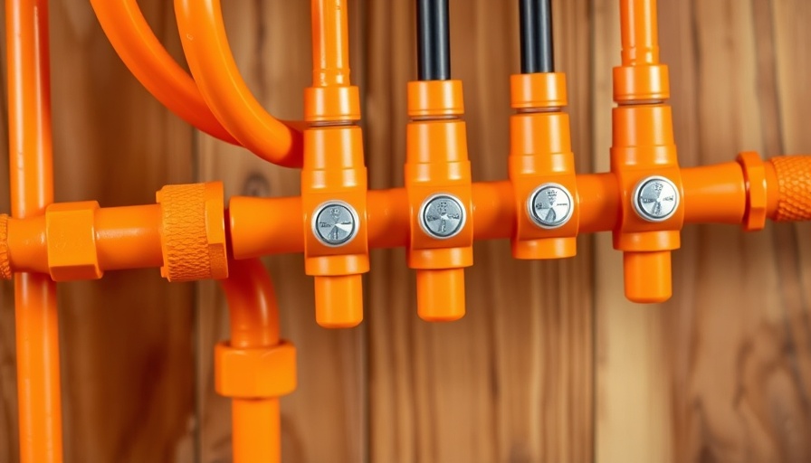 Detailed view of a PEX manifold showcasing the benefits of modern piping.