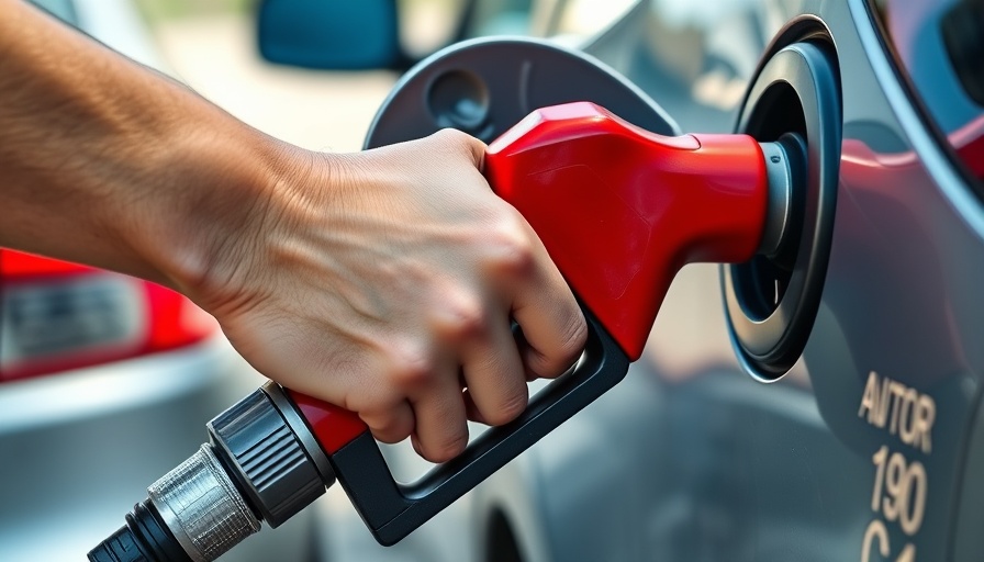 Close-up of gas nozzle in action related to New Jersey gas pumping laws.