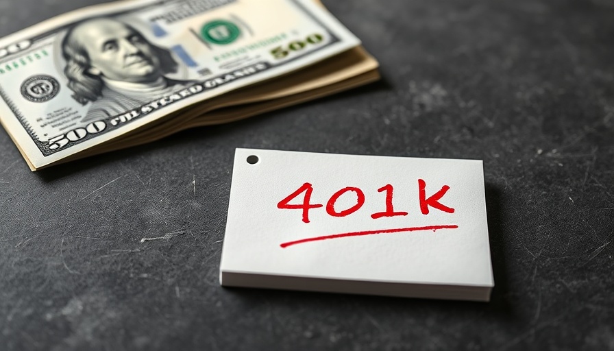50 dollar bill and 401k notepad depicting real estate investments in 401(k)s.