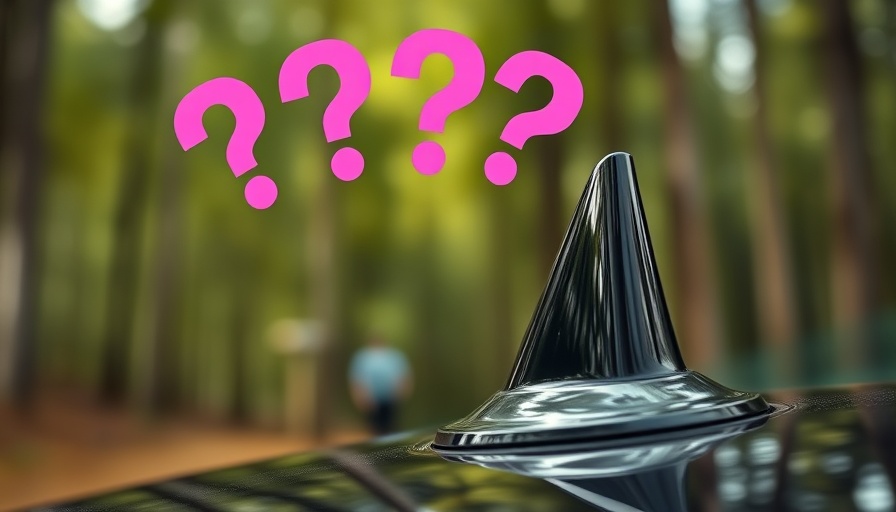 Shark fin antenna on car roof with question marks, showing obscure car facts.