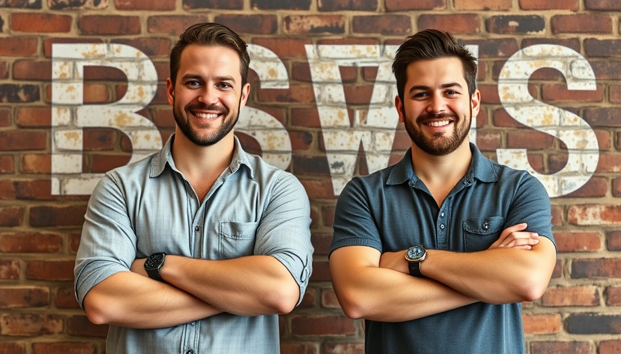 True Made Foods BBQ Sauces; two men smiling in front of a brick wall.