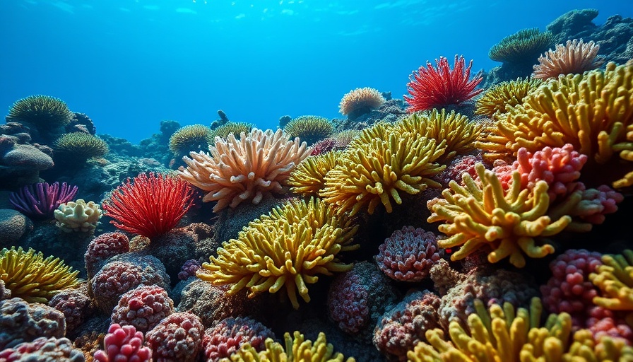 Colorful coral reef showcasing vibrant colors, symbolizing coral conservation efforts by the Center for Species Survival.