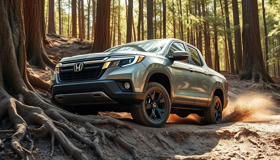 2026 Honda Ridgeline features a rugged off-road design.