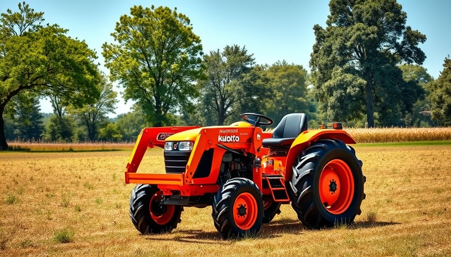 Kubota Grand L70 Series Tractor in a sunny field setting.