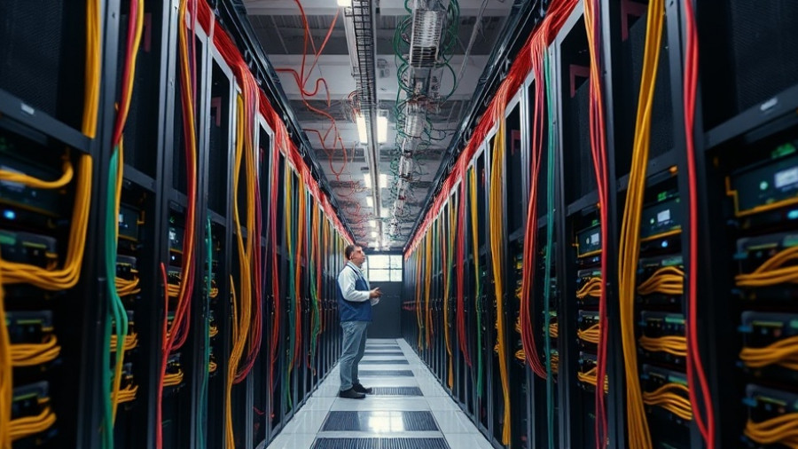 OpenAI Amazon cloud computing deal, data center with colorful cables