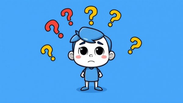 Brainrot IDE cartoon character surrounded by question marks.