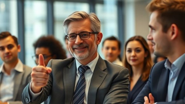 OpenAI Microsoft revenue sharing, businessperson giving thumbs up.