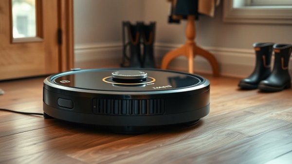 Robotic vacuum in home setting, reflecting bankruptcies in hardware companies.