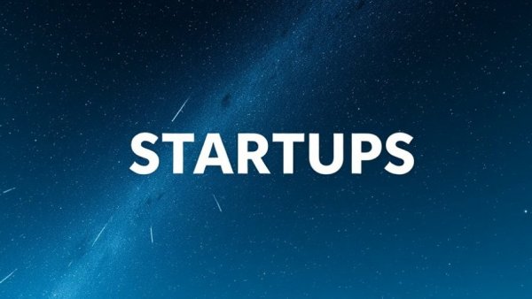 Meteor shower and 'STARTUPS' text highlighting tech tools.