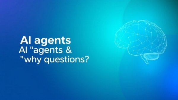 AI agents struggle with why questions concept on gradient background