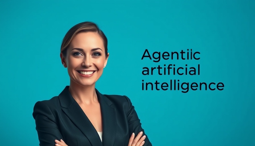 Agentic artificial intelligence discussion with confident woman.