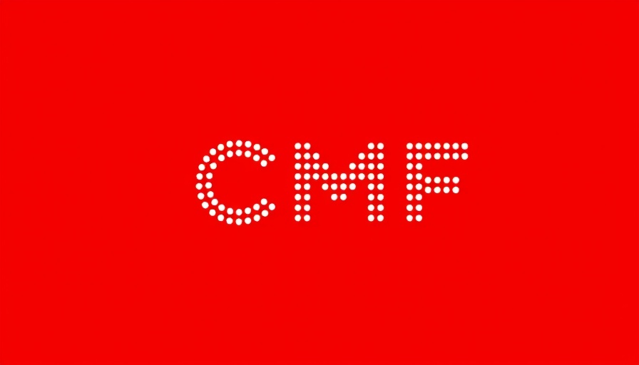 CMF smartphone brand spin-off logo on red background