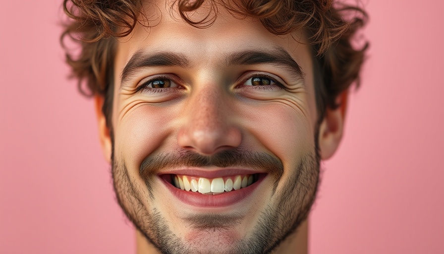 Smiling man with curly hair and beard against soft background, results-based billing for AI startups.