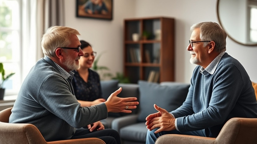 Overcoming Anxiety: Supportive gesture in group therapy session.