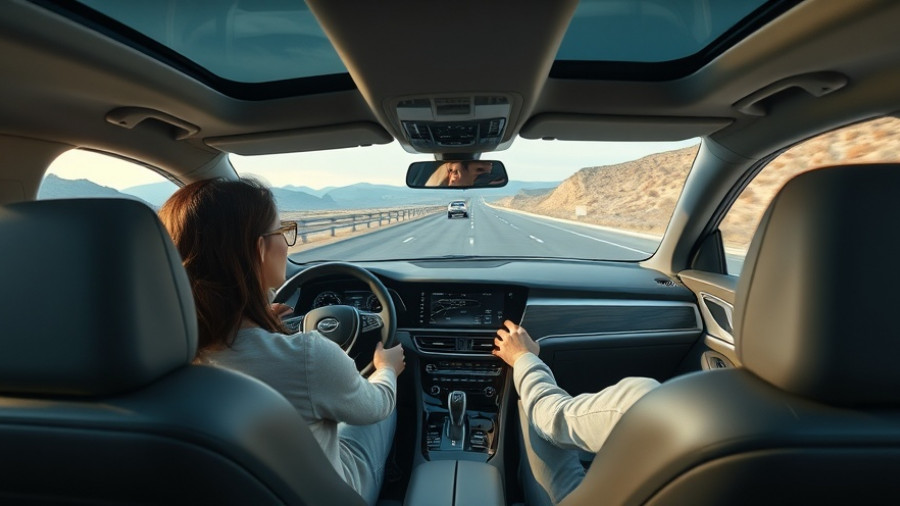 Luxury car interior showcasing eyes-off driving technology with digital displays.