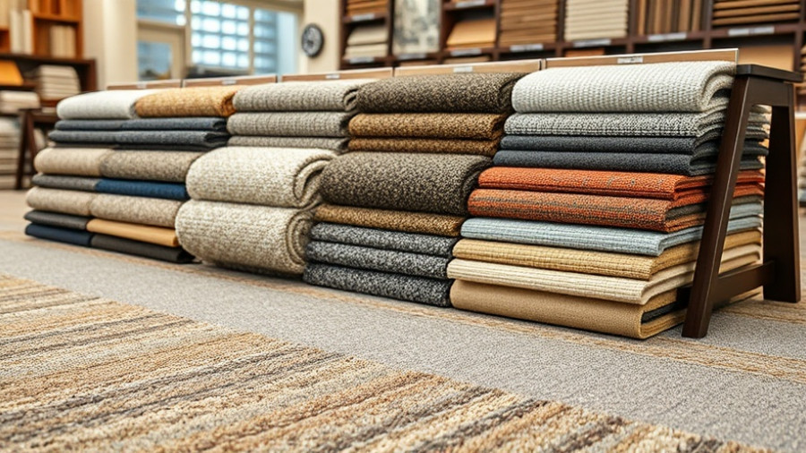 Carpet and flooring samples for first-time buyers.