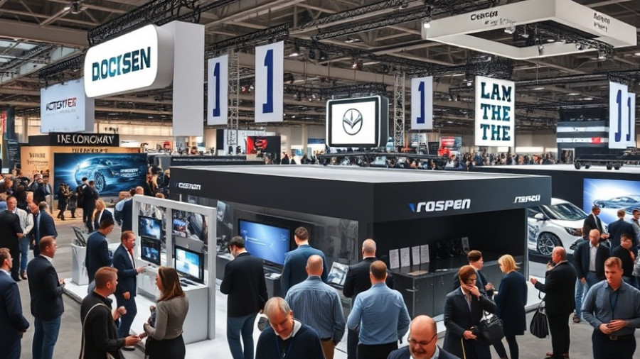 Auto repair services bundle exhibited at trade show, technology display.