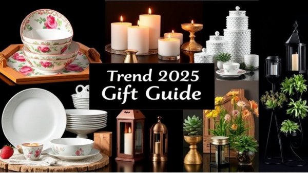 2025 home gift guide with stylish hostess items.