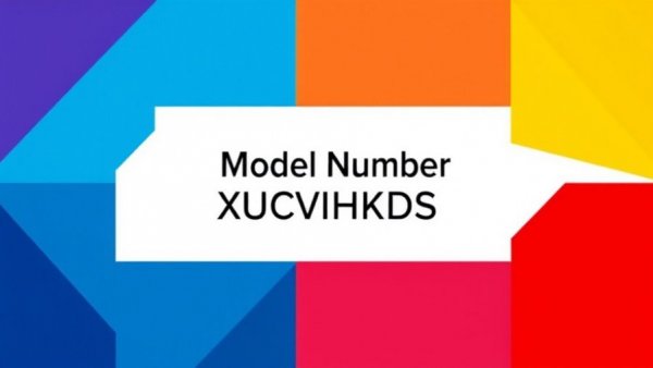 XUCVIHKDS model number in a colorful geometric frame design.