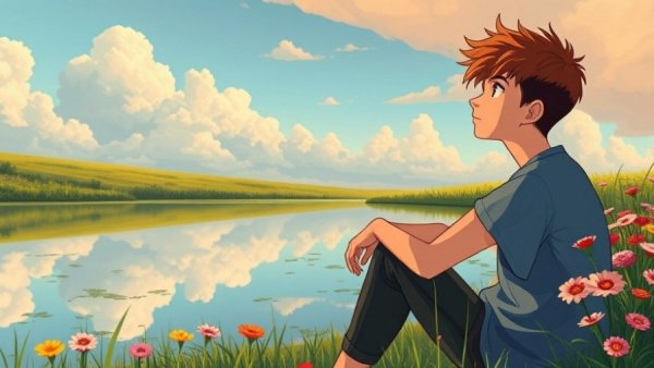 Reflective scene illustrating 'the hardest person to be honest with is yourself'.