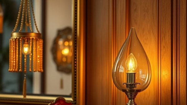 Cheap Bougie Gifts on Amazon: Stylish lamp and ornate decor shining brightly.