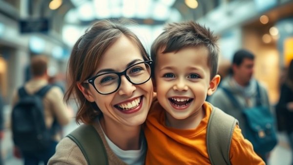 Warmhearted mother and joyful son illustrating evidence-based parenting.