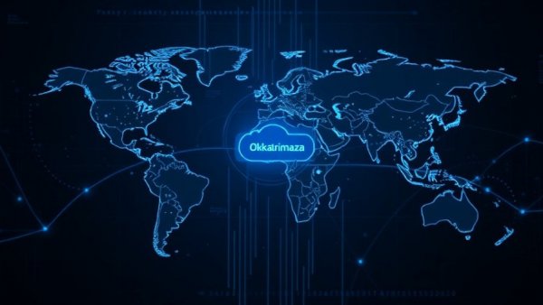 Digital security risks with Okkatarimaza proxy in blue theme.