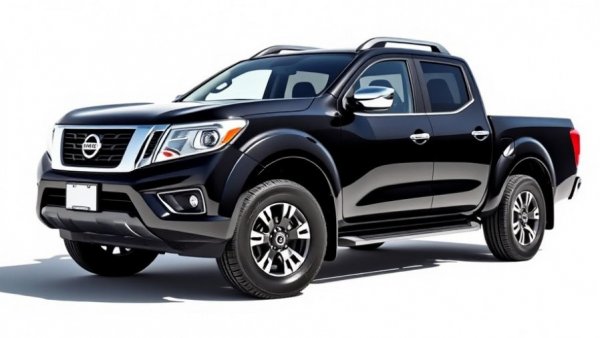 2026 Nissan Frontier in sleek black, showcasing modern design.