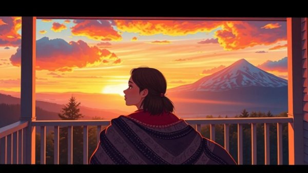 Relaxing sunset scene illustrating personal development burnout recovery.