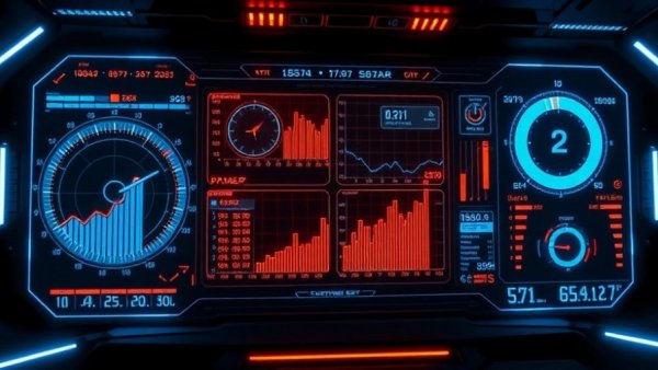 Futuristic digital dashboard for Kodomogumi.net news updates.