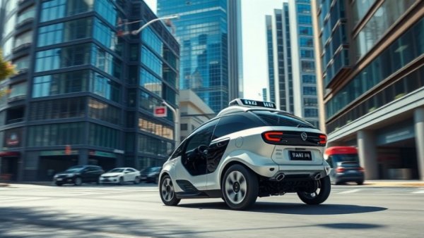 Autonomous vehicle in city for robotaxi fleet expansion