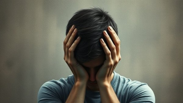 Digital illustration depicting living with depression through inner mind imagery.