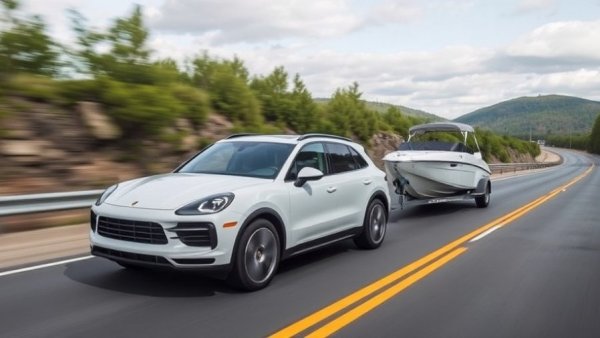 Porsche's New Cayenne EV Towed a Porsche Speedboat 155 Miles On the Highway