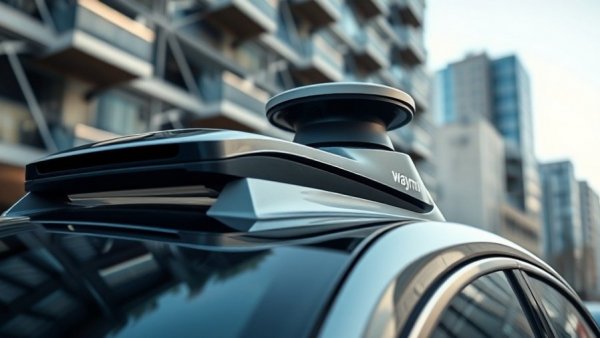 Waymo autonomous vehicle sensor close-up during testing.