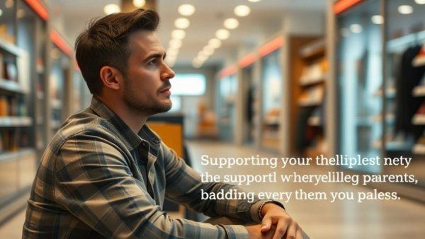 Community Support in Parenting: Thoughtful Man Providing Supportive Advice in Store