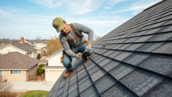Dedicated roofer repairing shingles, best commercial roofers Columbus.