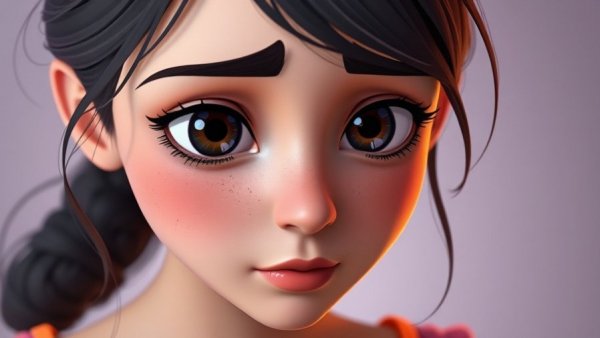 Highly emotionally reactive woman illustrated in a teary moment.