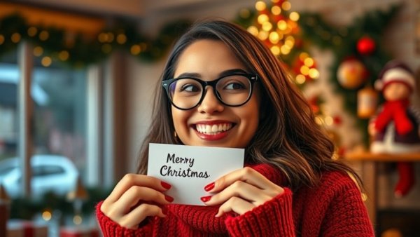 Young woman teaching children to celebrate others, festive setting.