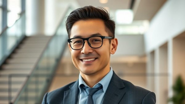 Professional businessman in office setting, focused on multi-stage commercial vehicles.