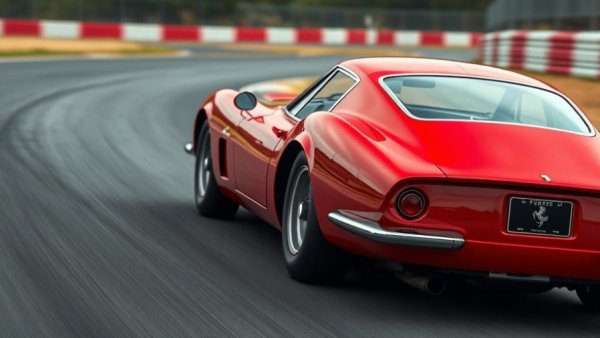 Vintage Ferrari 312 P racing on track, cornering dynamically.
