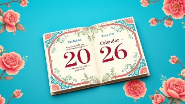 Tiny Buddha Daily Insights: 2026 calendar with inspirational design.