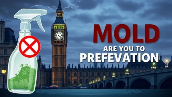 Illustration to prevent mold in Ottawa homes with spray bottle and no mold symbol.