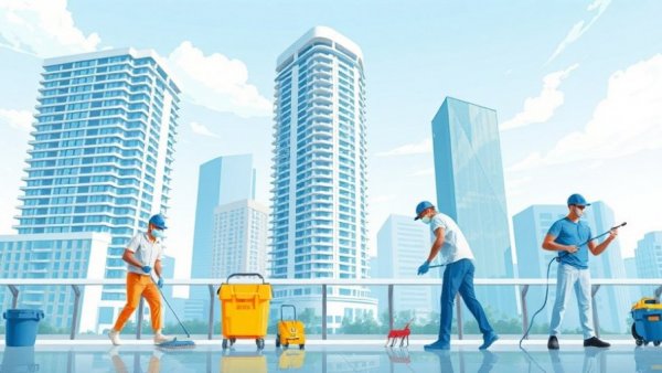 Condo cleaning services Mississauga illustration with Absolute Towers.