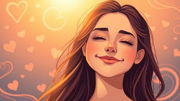 Illustration of a woman breaking free from the need to be better.