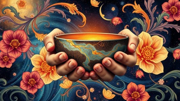 Transforming healing through vulnerability depicted in kintsugi art.