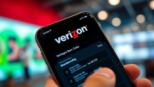 Smartphone with Verizon services menu, focus on service options.
