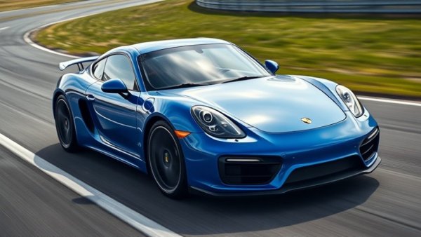 Affordable Porsche Racing Club Spec Cayman speeding on race track.