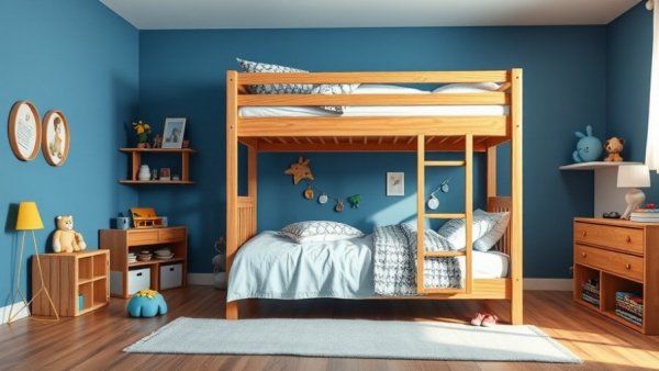 Boori Bunk Bed Collection in a stylish children's room with toys.