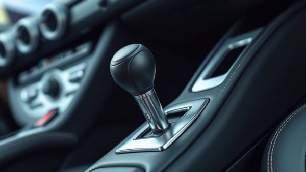 Close-up of manual gear shift in sports car, last manual transmission cars.