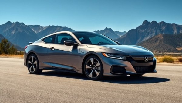 Sleek 2026 Honda Prelude parked in mountain scenery.